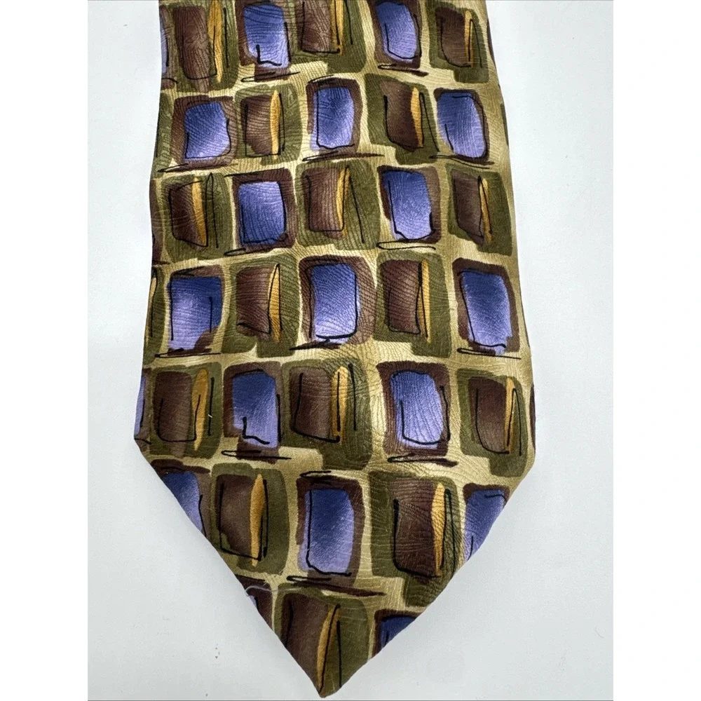 Jerry Garcia Tie Silk Gold Purple‎ Wide 58